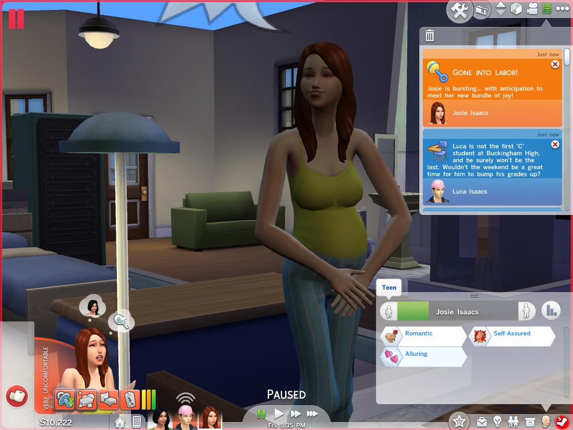 Can teens get pregnant on sims 4